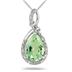 2.75 Carat Green Amethyst and Diamond Pendant in .925 Sterling Silver