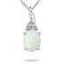 1.50 Carat Created Opal and Diamond Pendant in .925 Sterling Silver