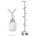 1.50 Carat Created Opal and Diamond Pendant in .925 Sterling Silver
