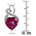 5.00 Carat Genuine Pink Topaz Heart and Diamond Pendant in .925 Sterling Silver