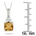 2.25 Carat Citrine and Diamond Pendant 14k White Gold