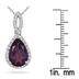 Pear Shape Amethyst and Diamond Pendant 10kt White Gold