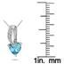 Blue Topaz and Diamond Heart Pendant in .925 Sterling Silver