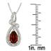 1.00 Carat Garnet and Diamond Pendant in .925 Sterling Silver