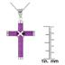 All Natural Lavender Jade Cross Pendant in .925 Sterling Silver