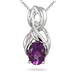 3.00 Carat Amethyst and Diamond Knot Pendant in .925 Sterling Silver