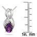 3.00 Carat Amethyst and Diamond Knot Pendant in .925 Sterling Silver