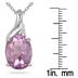 2 Carat Oval Amethyst and Diamond Pendant in .925 Sterling Silver