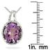 4.00 Carat Amethyst and Diamond Pendant in .925 Sterling Silver