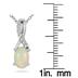 Opal and Diamond Pendant in .925 Sterling Silver 