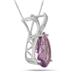 8.00 Carat Pear Shape Amethyst and Diamond Pendant in .925 Sterling Silver 