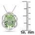5.00 Carat Oval Green Amethyst and Diamond Pendant in .925 Sterling Silver