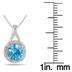 2.50 Carat Swiss Blue Topaz and Diamond Pendant in .925 Sterling Silver 