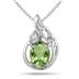 1.00 Carat Peridot and Diamond Pendant in .925 Sterling Silver 
