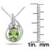 1.00 Carat Peridot and Diamond Pendant in .925 Sterling Silver 