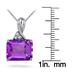 4.75 Carat All Natural Amethyst & Diamond Pendant in .925 Sterling Silver