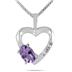 10-kt. Tanzanite and Diamond Heart Pendant