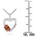 Citrine and Diamond Heart Pendant in 10kt White Gold