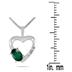 10-kt. Emerald and Diamond Heart Pendant