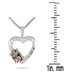Smokey Quartz and Diamond Heart Pendant in 10kt White Gold