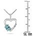 10-kt. Aquamarine and Diamond Heart Pendant