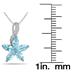 1.00 Carat Aquamarine and Diamond Flower Pendant in .925 Sterling Silver