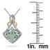 2.75 Carat Green Amethyst and Diamond Pendant in 18K Gold Plated .925 Sterling Silver 