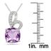 3.70 Carat Amethyst White Topaz and Diamond Pendant in .925 Sterling Silver