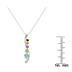 Multi-Colored Natural Rainbow Gemstone Journey Pendant in .925 Sterling Silver