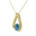 Blue Topaz Loop Pendant Necklace in 10K Yellow Gold