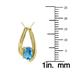Blue Topaz Loop Pendant Necklace in 10K Yellow Gold