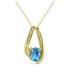 Blue Topaz Loop Pendant Necklace in 10K Yellow Gold