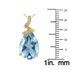 5 Carat Pear Shaped Aquamarine & Diamond Pendant in 10K Yellow Gold