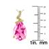 5 Carat Pear Shaped Pink Topaz & Diamond Pendant in 10K Yellow Gold