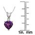 4.50 Carat All Natural Heart Shaped Amethyst and Diamond Set in .925 Sterling Silver