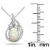 1/2 Carat Opal and Diamond Pendant in .925 Sterling Silver 