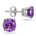 2.50 Carat All Natural Amethyst Stud Jewelry Set in .925 Sterling Silver