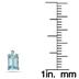 3.00 Carat Emerald Cut Aquamarine and Diamond Earrings and Pendant Set in .925 Sterling Silver 