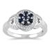Sapphire and Diamond Lucy Ring in Sterling Silver