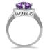 10K White Gold Amethyst and 0.15 Carat TW Diamond Ring 