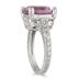 4 Carat Cushion Cut Amethyst and Diamond Antique Ring in .925 Sterling Silver