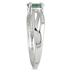 Green Amethyst and Diamnd Split Ring in 10k White Gold