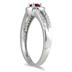 1/4 Carat TW Diamond and Ruby Ring in 10K White Gold