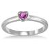 Pink Sapphire Heart Ring in .925 Sterling Silver