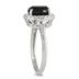 2.00 Carat Oval Onyx and Created White Sapphire Ring in .925 Sterling Silver