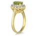 Morning Glory Oval Peridot & Diamond Ring