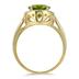 Peridot and Diamond Ring 14k Yellow Gold