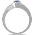 Oval Cut Tanzanite and Diamond Wrap Ring in 14kt White Gold
