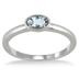 5x3MM Oval Aquamarine Ring in .925 Sterling Silver