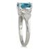 2.50 Carat Blue Topaz and Diamond Ring in .925 Sterling Silver